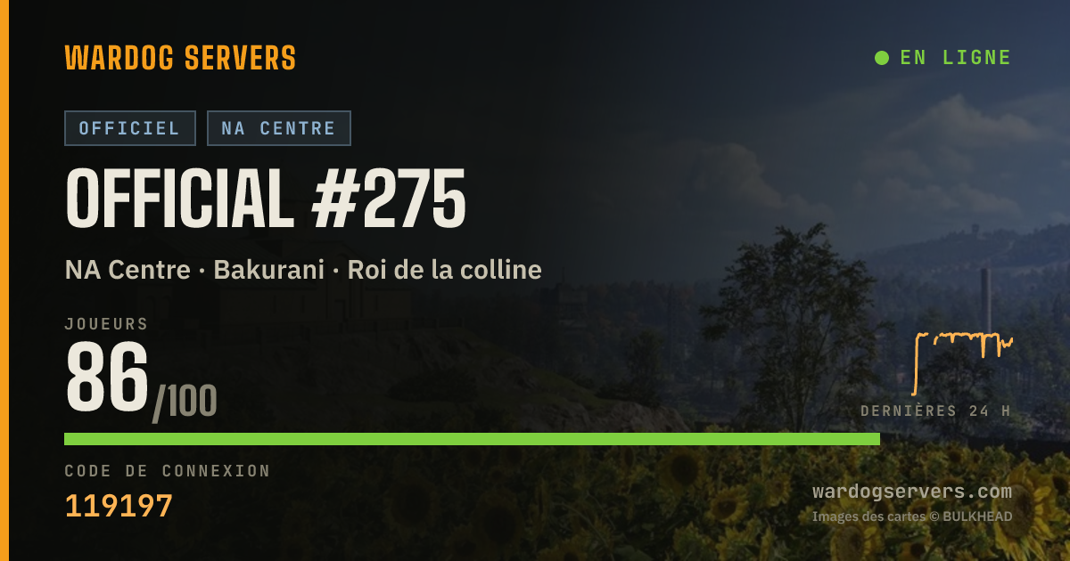 Bannière d’état en direct de Official #275