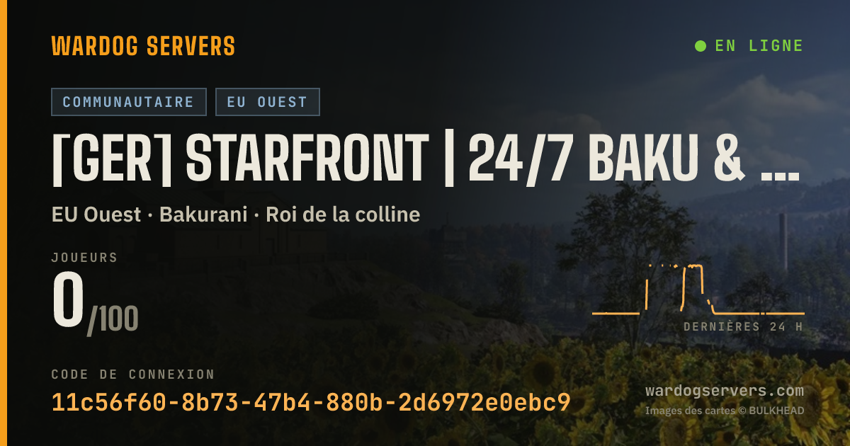 Bannière d’état en direct de [GER] StarFront | 24/7 Baku & Ozeti | +Rain Rota