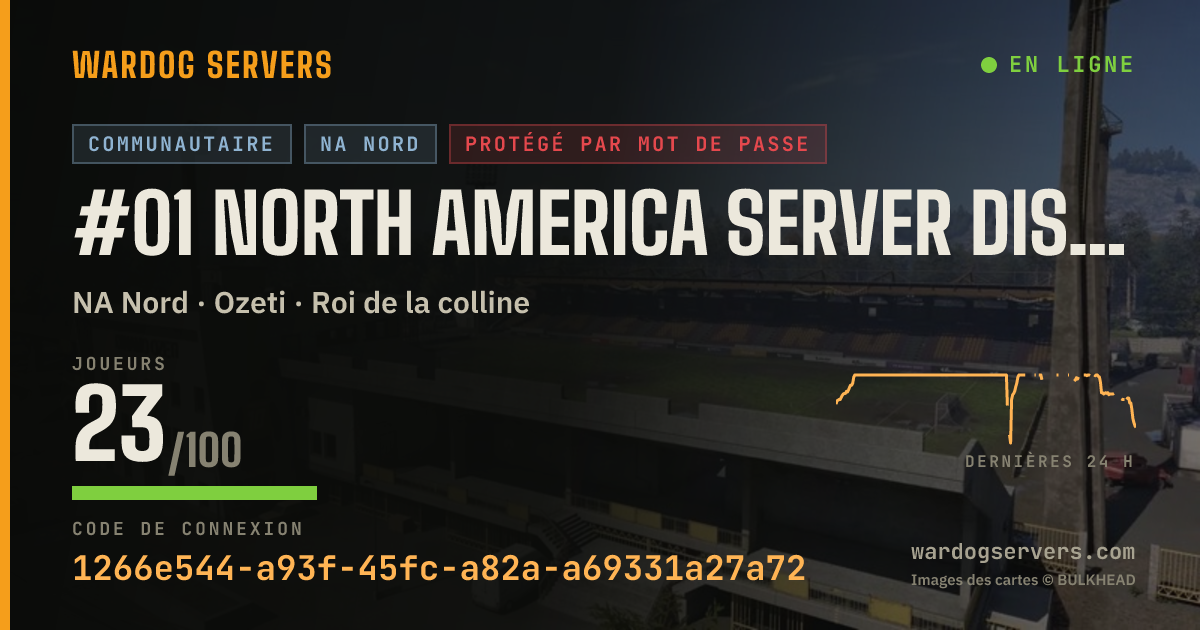 Bannière d’état en direct de #01 North America Server discord.gg/iucqash0