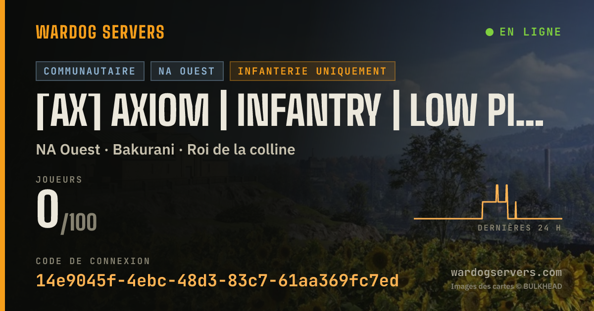Bannière d’état en direct de [AX] AXIOM | INFANTRY | LOW PING <100ms | 0-0-0