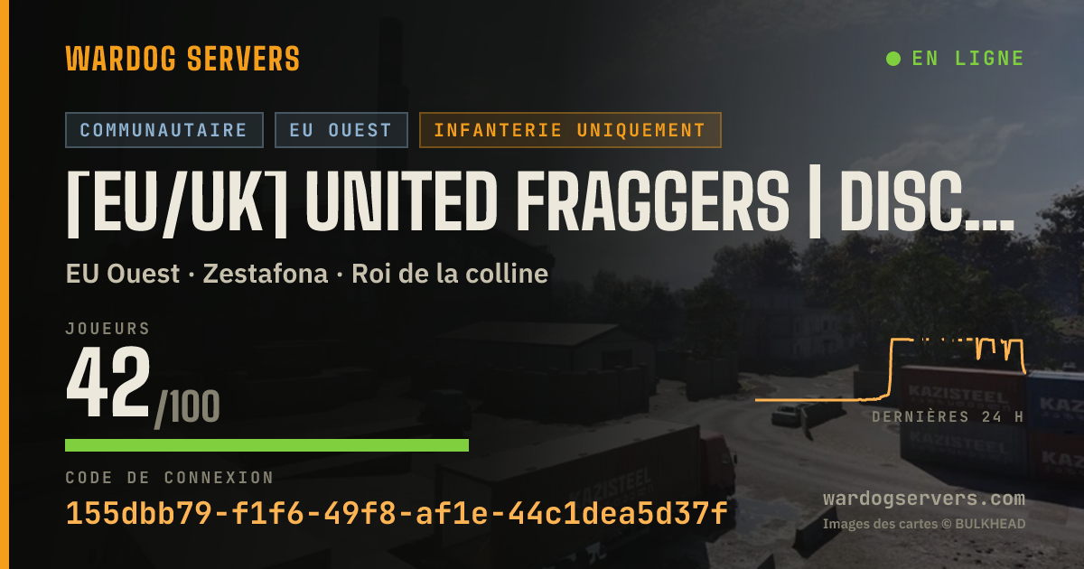 Bannière d’état en direct de [EU/UK] UNITED FRAGGERS | discord.gg/unitedfraggers