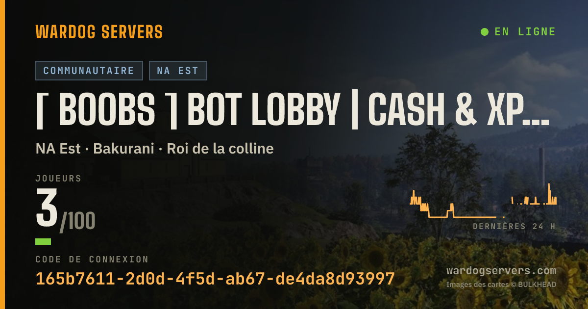 Bannière d’état en direct de [ BOOBS ] BOT LOBBY | CASH & XP BONUS!!!! | discord.gg/UFGaming