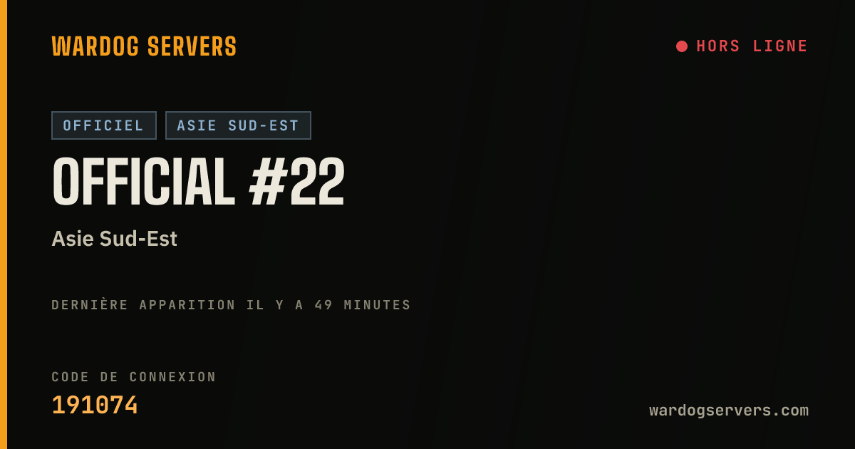 Bannière d’état en direct de Official #22