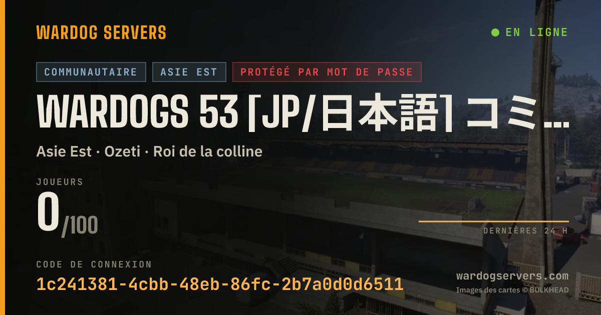 Bannière d’état en direct de WARDOGS 53 [JP/日本語] コミュニティ用サーバー[東京鯖]