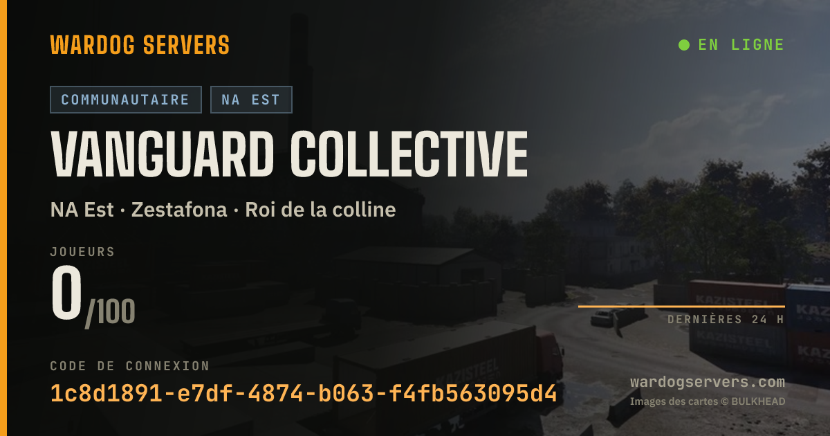 Bannière d’état en direct de Vanguard Collective