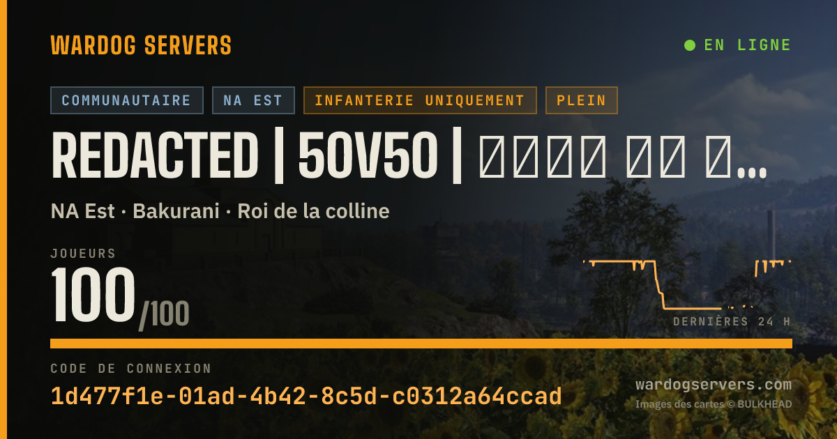 Bannière d’état en direct de REDACTED | 50v50 | 🅹🅾🅸🅽 🅾🆁 🆈🅾🆄'🆁🅴 🅶🅰🆈