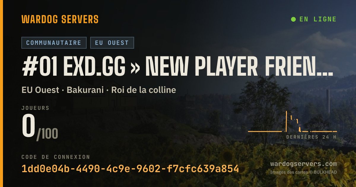 Bannière d’état en direct de #01 EXD.gg » New Player Friendly » All Maps | Discord.exd.gg