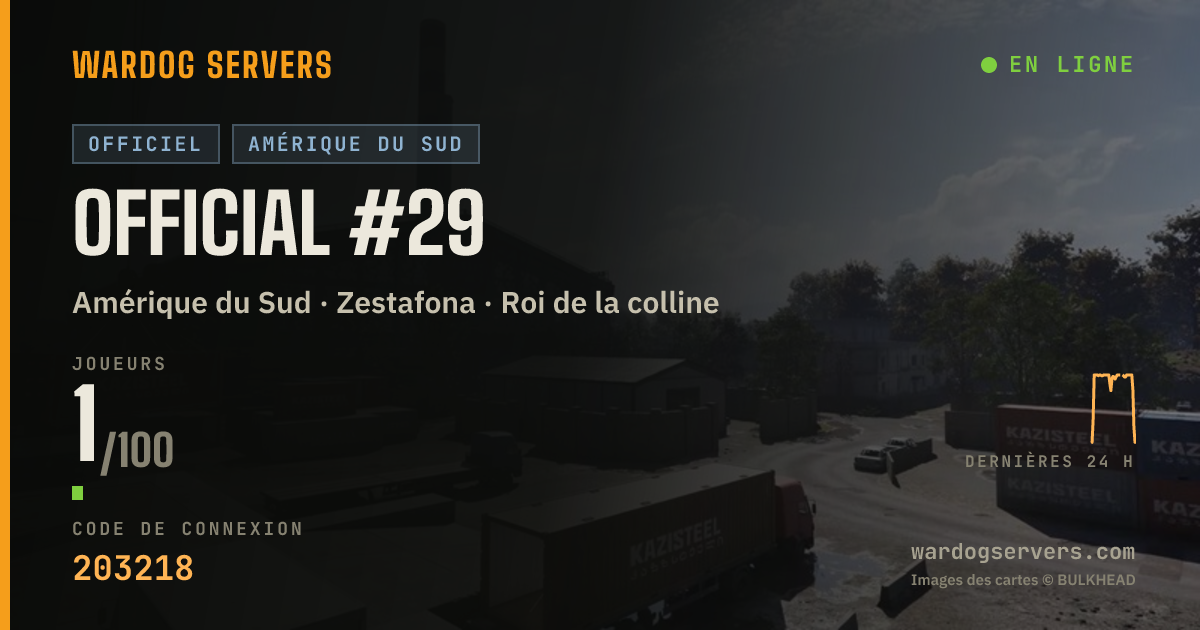 Bannière d’état en direct de Official #29
