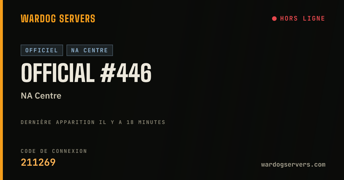 Bannière d’état en direct de Official #446