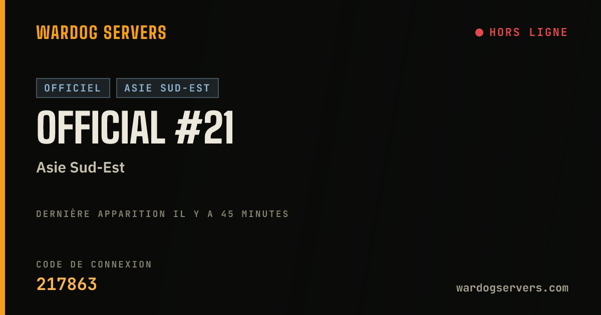 Bannière d’état en direct de Official #21