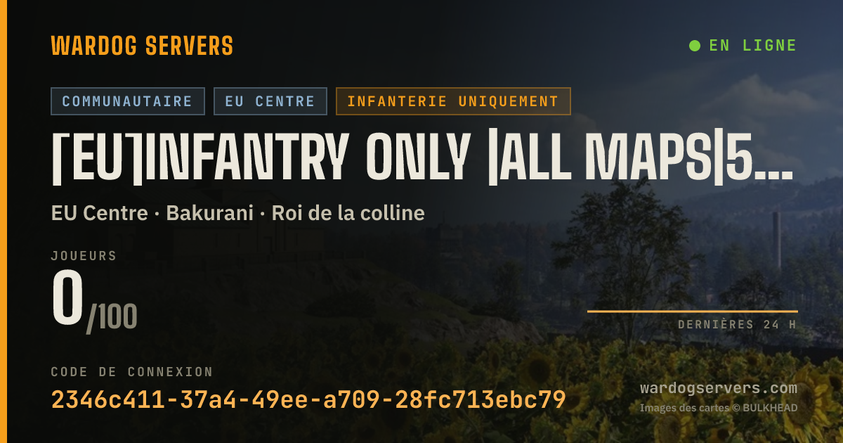 Bannière d’état en direct de [EU]Infantry Only |All Maps|50v50