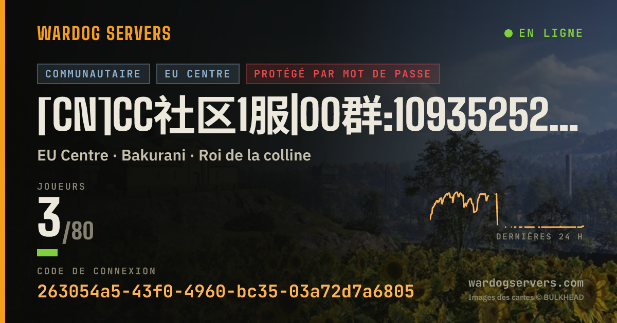 Bannière d’état en direct de [CN]CC社区1服|00群:1093525270|最高收益|40v40体育场互打|24小时管理在线