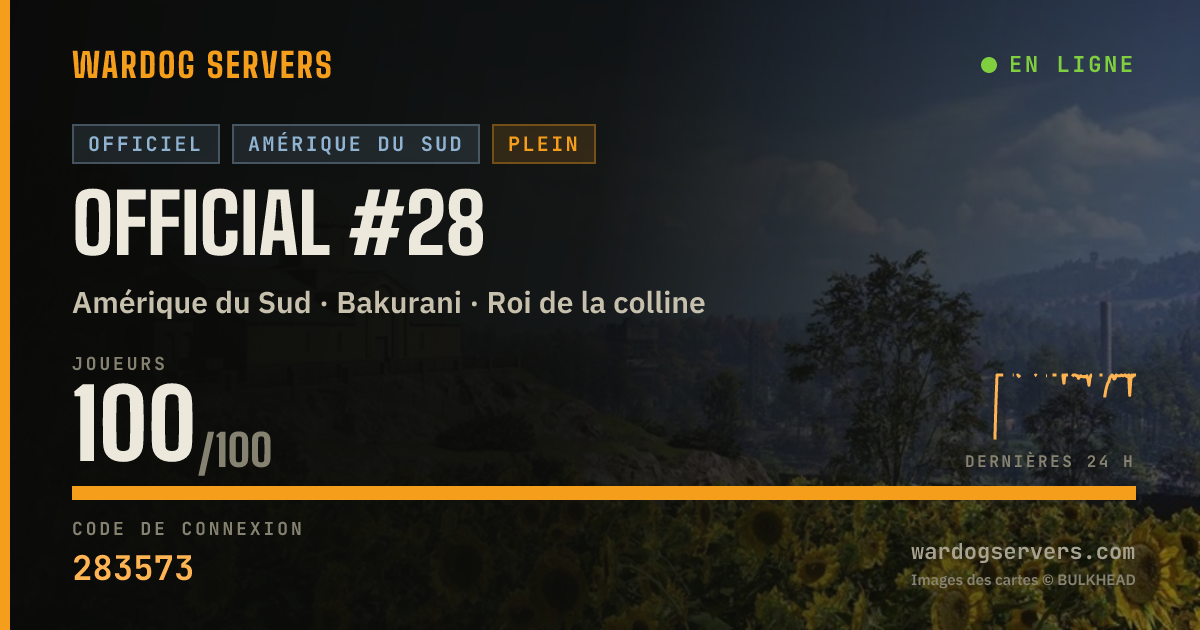 Bannière d’état en direct de Official #28