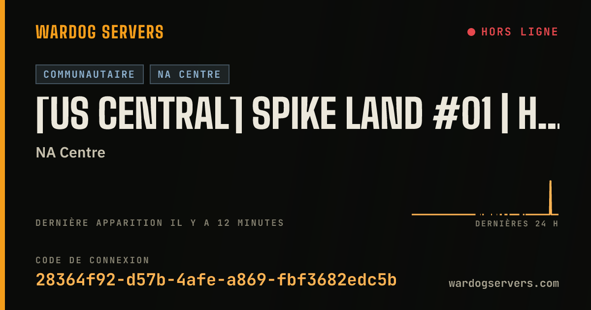 Bannière d’état en direct de [US Central] Spike Land #01 | https://discord.gg/27qqMM5axA