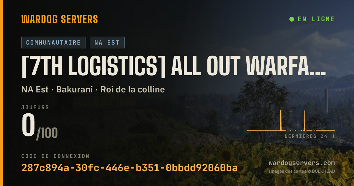 Bannière d’état en direct de [7th Logistics] All Out Warfare New Players Welcome