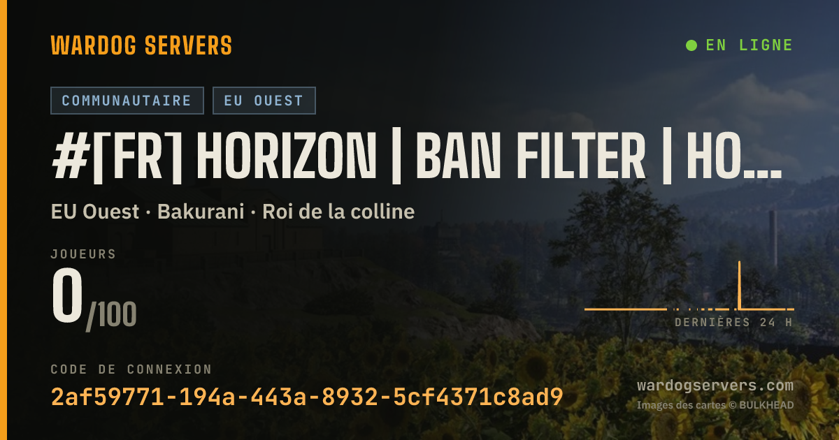 Bannière d’état en direct de #[FR] HORIZON | Ban filter | horizon.atomos.fr | dsc.gg/hzfr