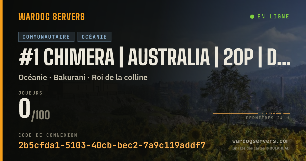 Bannière d’état en direct de #1 Chimera | Australia | 20P | discord.gg/CHMA