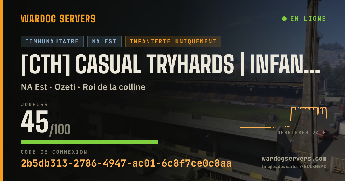 Bannière d’état en direct de [CTH] CASUAL TRYHARDS | INFANTRY ONLY - NO GL | NA East