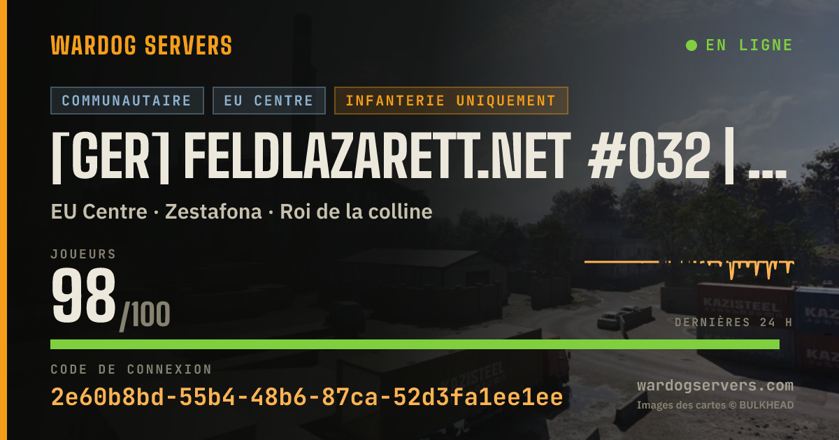 Bannière d’état en direct de [GER] Feldlazarett.net #032 | Infantry Only | 15-44-90