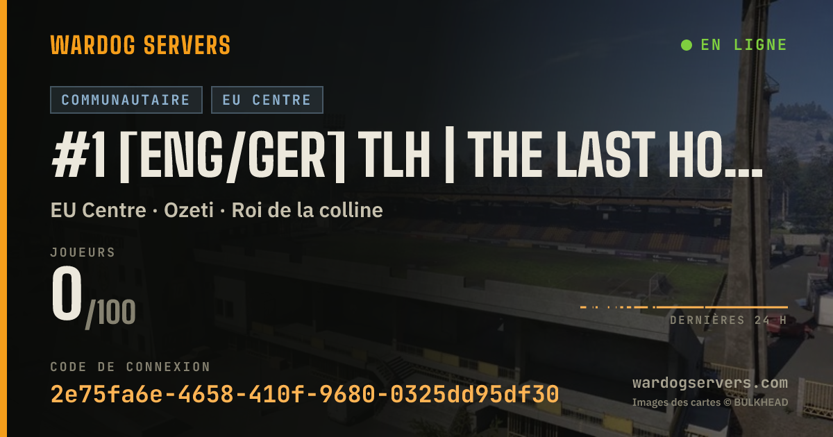 Bannière d’état en direct de #1 [ENG/GER] TLH | The Last Hope · CASH · FULL XP · STATS