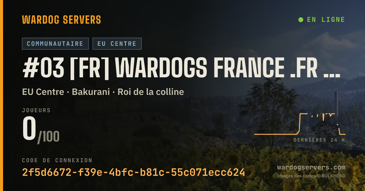 Bannière d’état en direct de #03 [FR] WARDOGS FRANCE .FR | File prio : wardogsfrance.fr