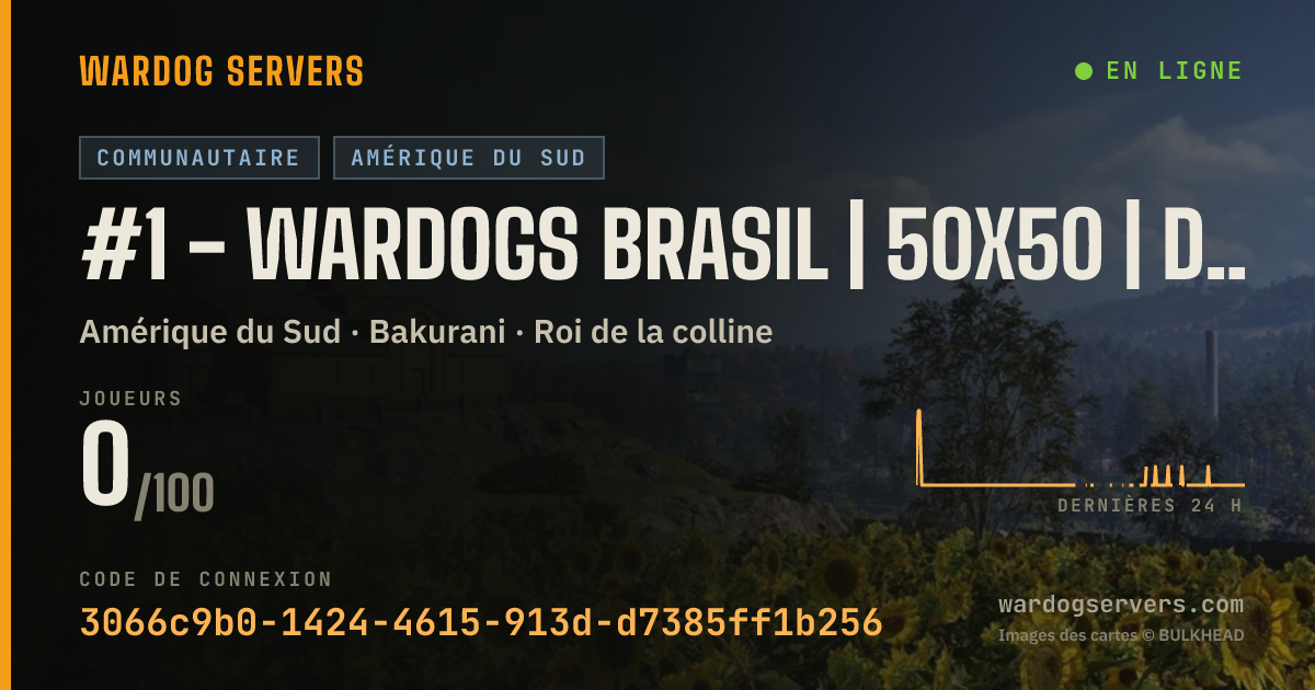 Bannière d’état en direct de #1 - WARDOGS BRASIL | 50x50 | discord.gg/wardogsbrasil