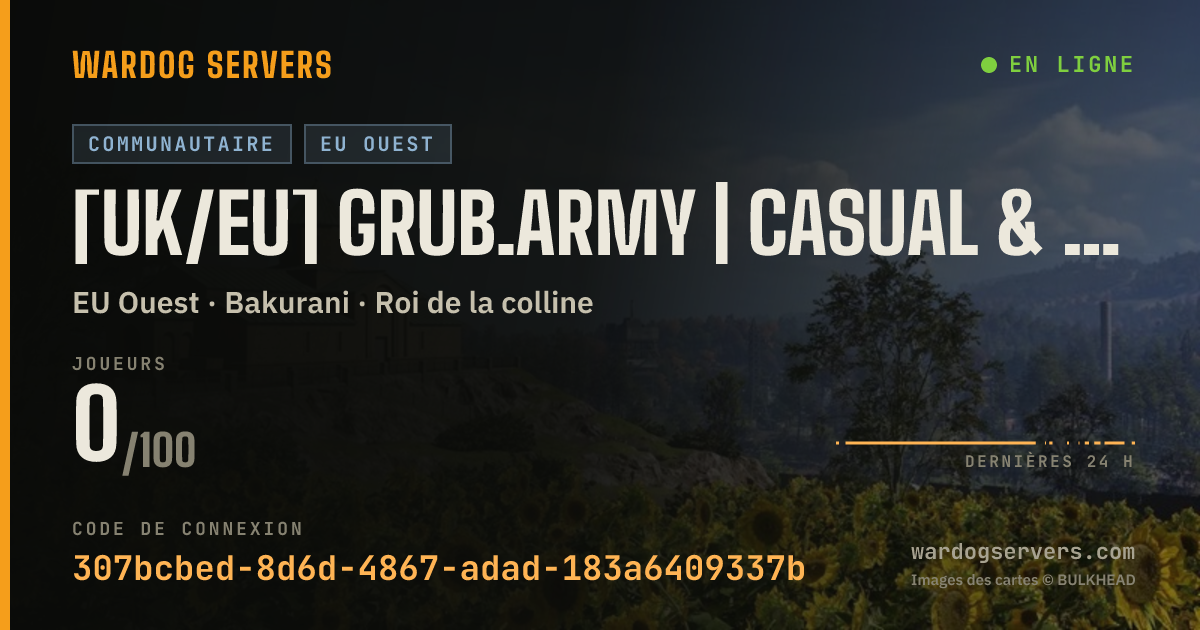 Bannière d’état en direct de [UK/EU] GRUB.ARMY | CASUAL & NEW PLAYERS | discord.gg/grubarmy