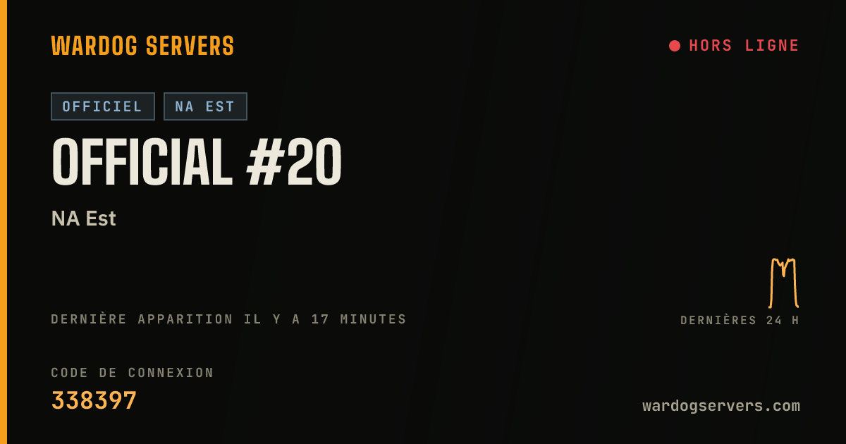 Bannière d’état en direct de Official #20