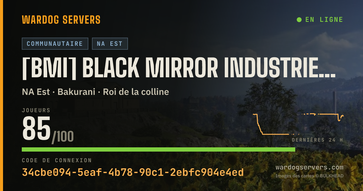 Bannière d’état en direct de [BMI] Black Mirror Industries | discord.gg/QtTW5EKc8