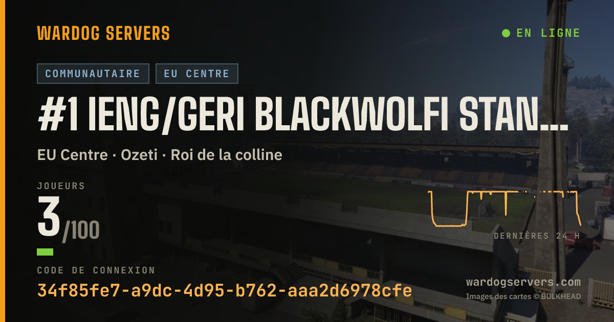 Bannière d’état en direct de #1 IENG/GERI BLACKWOLFI STANDARD I+5%cash I LOW PING I