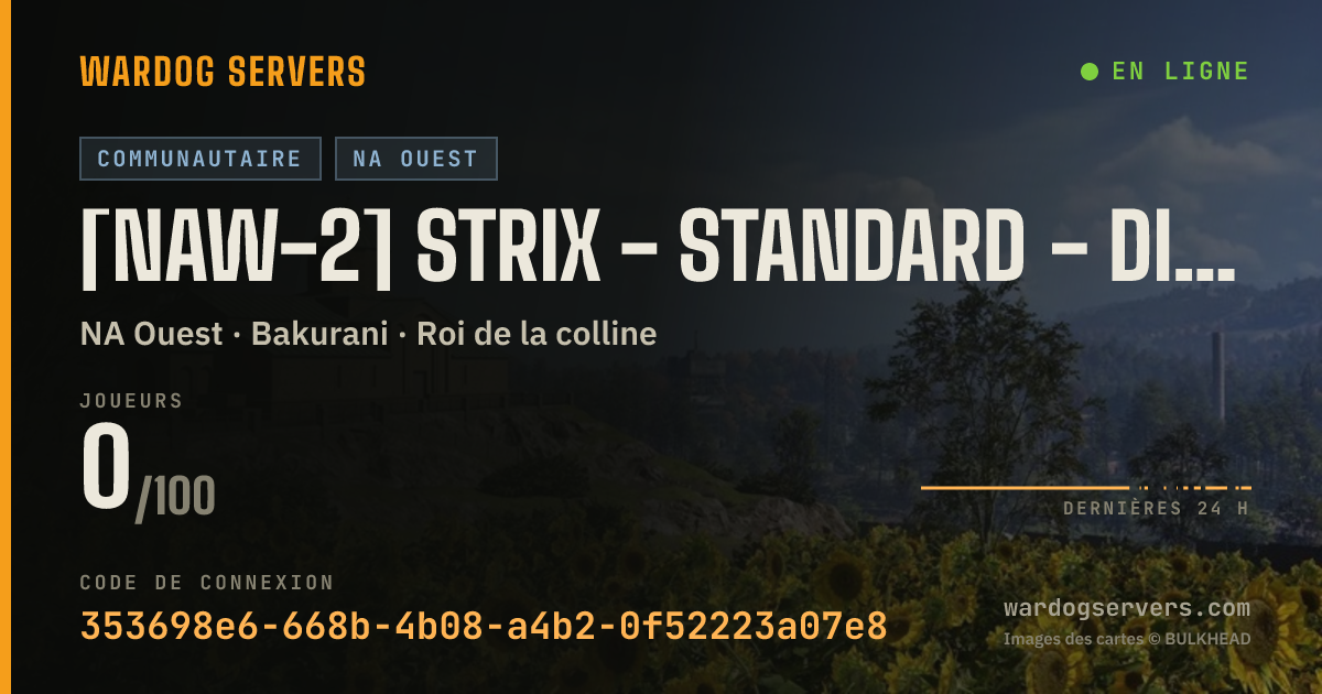 Bannière d’état en direct de [NAW-2] Strix - Standard - discord.gg/strixgg