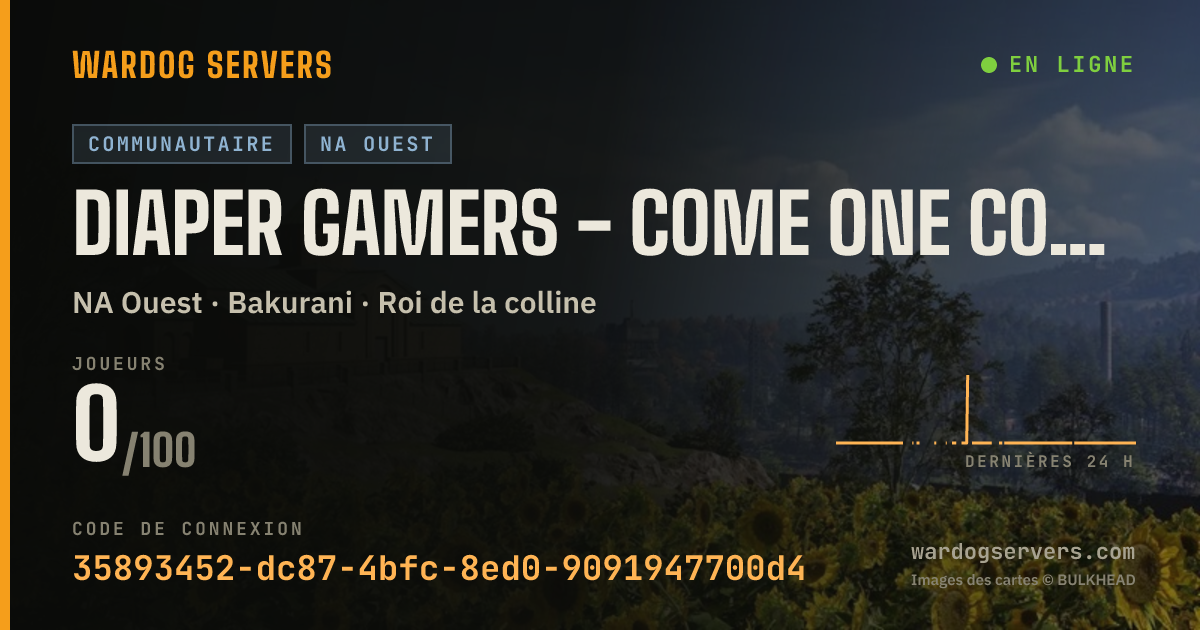 Bannière d’état en direct de DIAPER GAMERS - COME ONE COME ALL - NA WEST