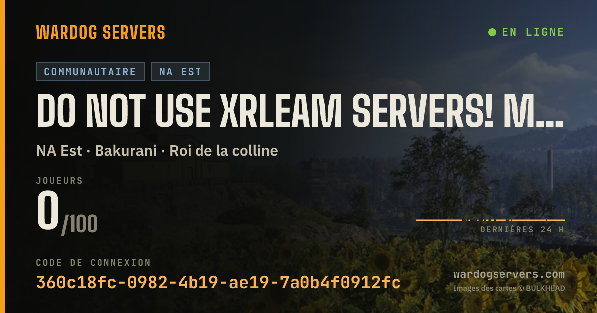 Bannière d’état en direct de DO NOT use XRLEAM SERVERS! Money SCAM SHT TECH issues 24/7