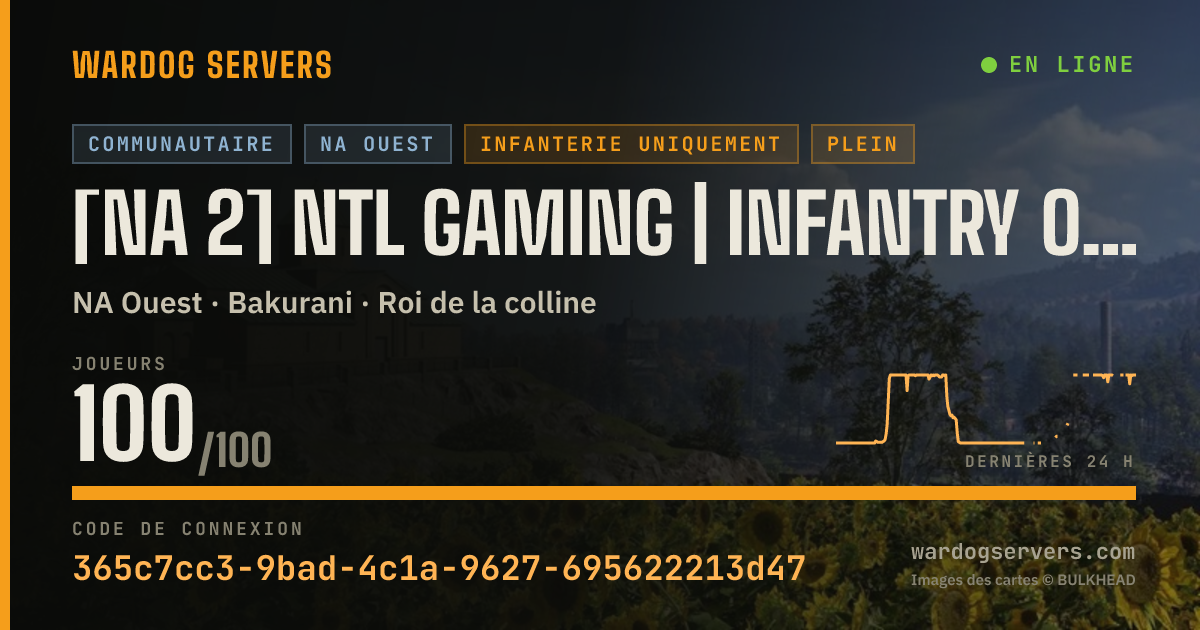 Bannière d’état en direct de [NA 2] NTL Gaming | Infantry Only | discord.gg/NTLGaming