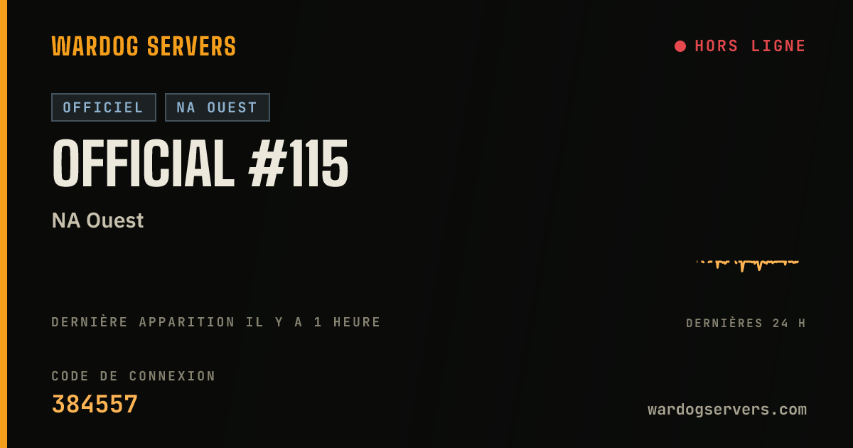 Bannière d’état en direct de Official #115