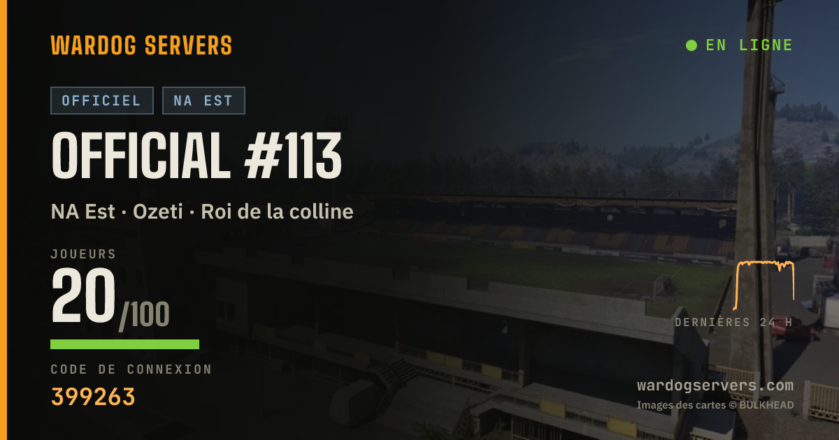 Bannière d’état en direct de Official #113