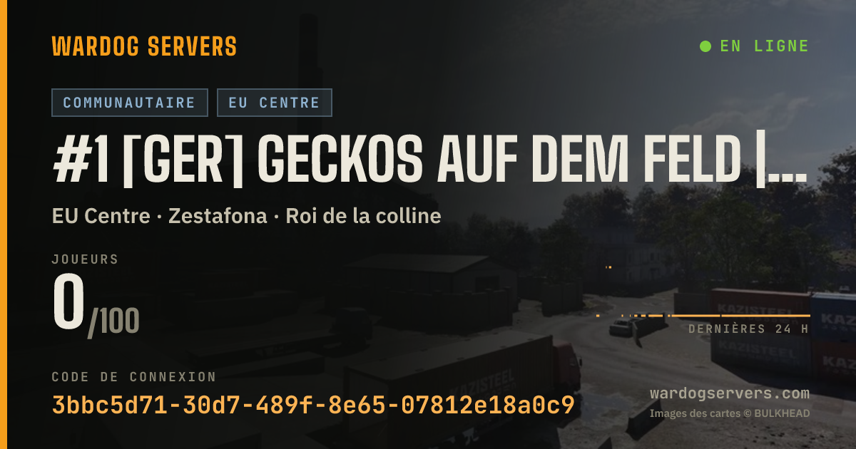 Bannière d’état en direct de #1 [GER] Geckos auf dem Feld | +5% Cash | High Tickrate