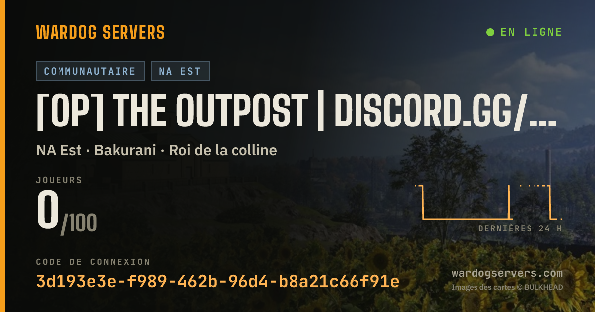 Bannière d’état en direct de [OP] The Outpost | Discord.gg/theoutpost | Seeders free VIP