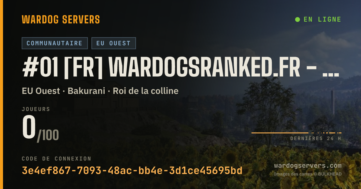 Bannière d’état en direct de #01 [FR] WardogsRanked.FR - discord.gg/a6WC8HCXG