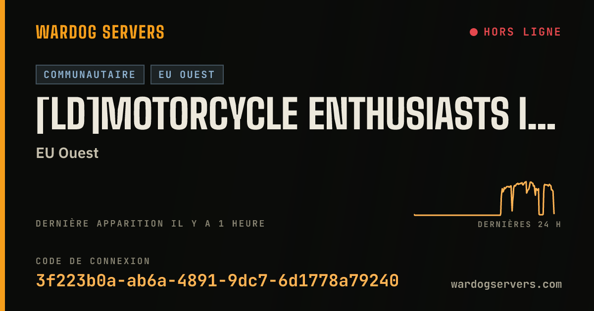 Bannière d’état en direct de [LD]Motorcycle enthusiasts IActive Admins