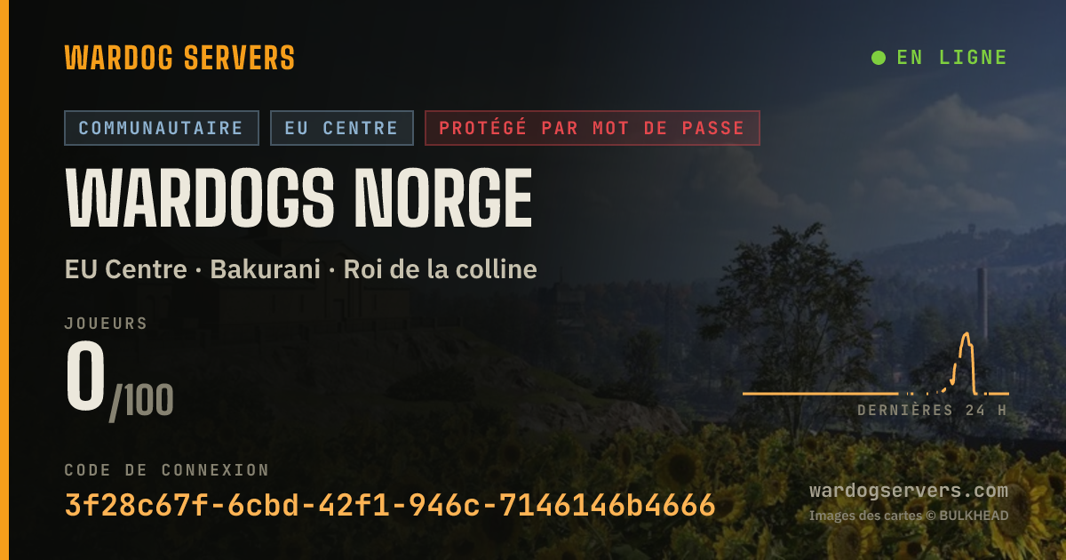 Bannière d’état en direct de WARDOGS Norge