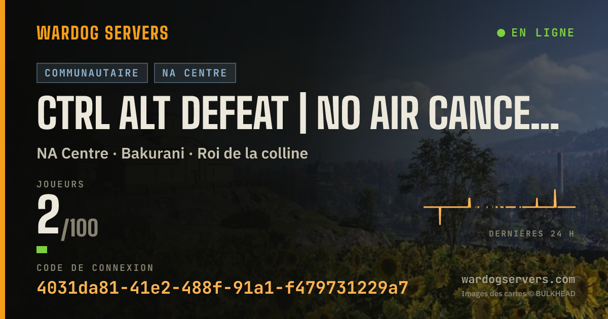 Bannière d’état en direct de Ctrl Alt Defeat | No Air Cancer | Discord.gg/CtrlAlt-Defeat