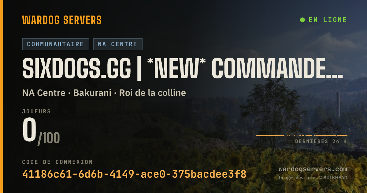 Bannière d’état en direct de SIXDOGS.gg | *NEW* Commander Mode | Hardcore (Join Discord)