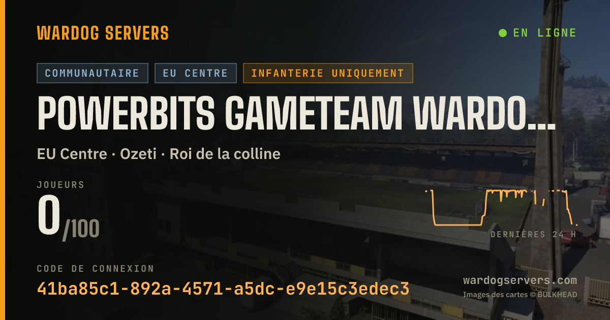 Bannière d’état en direct de POWERBITS GAMETEAM WARDOGS #2 | LOW PING | discord.gg/pbsgt