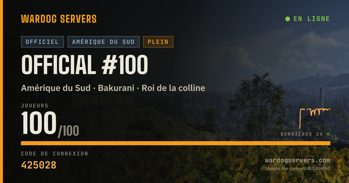Bannière d’état en direct de Official #100