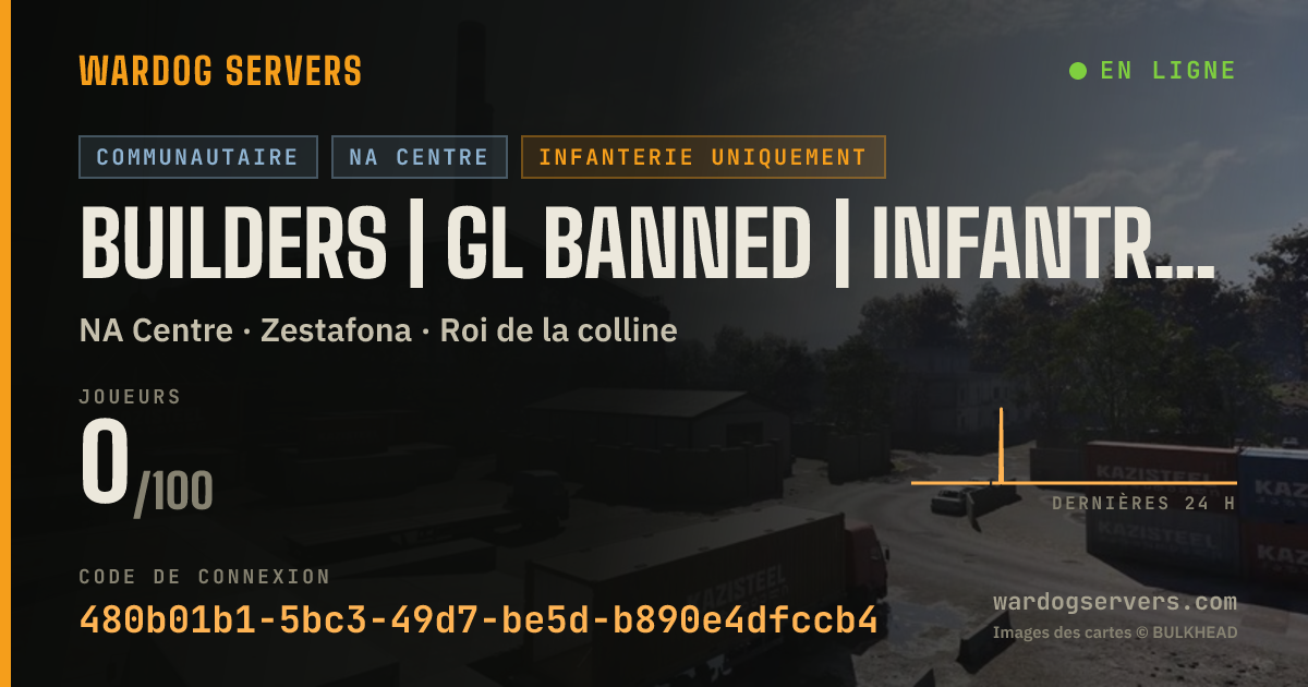 Bannière d’état en direct de Builders | GL Banned | Infantry Mode #3