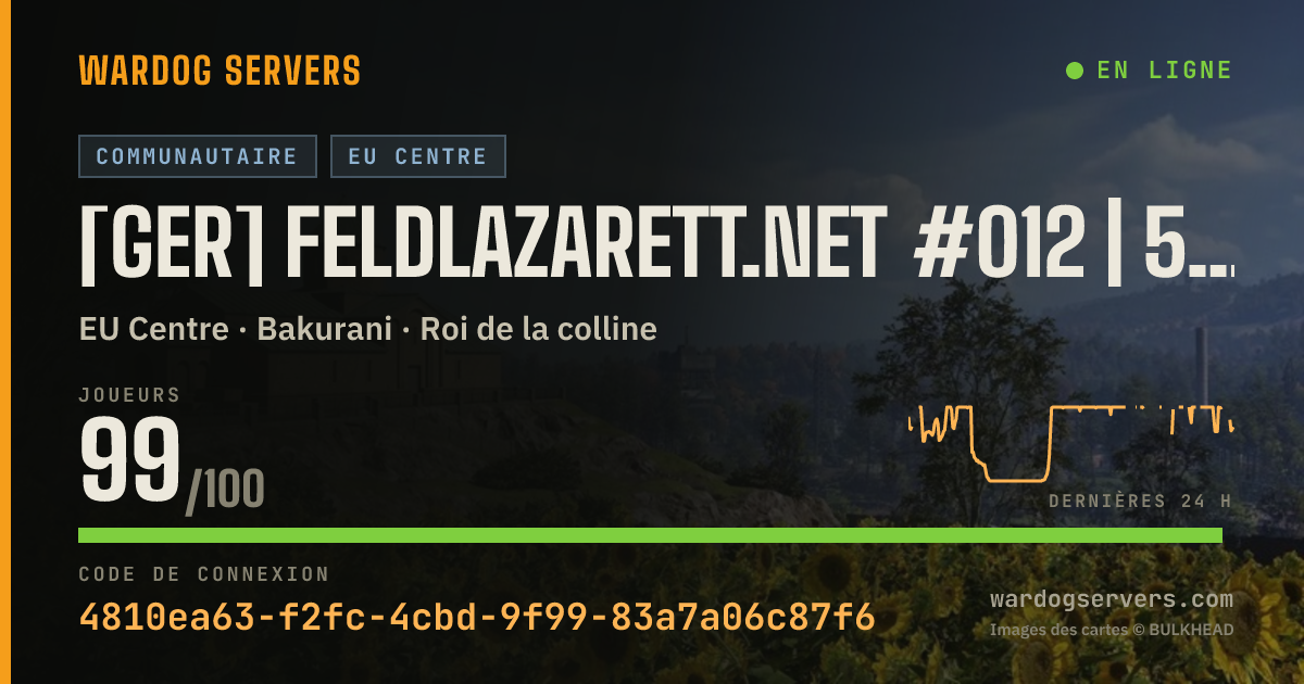 Bannière d’état en direct de [GER] Feldlazarett.net #012 | 50v50 | 12-34