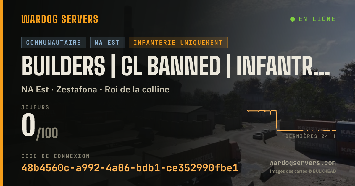 Bannière d’état en direct de Builders | GL Banned | Infantry Mode #2