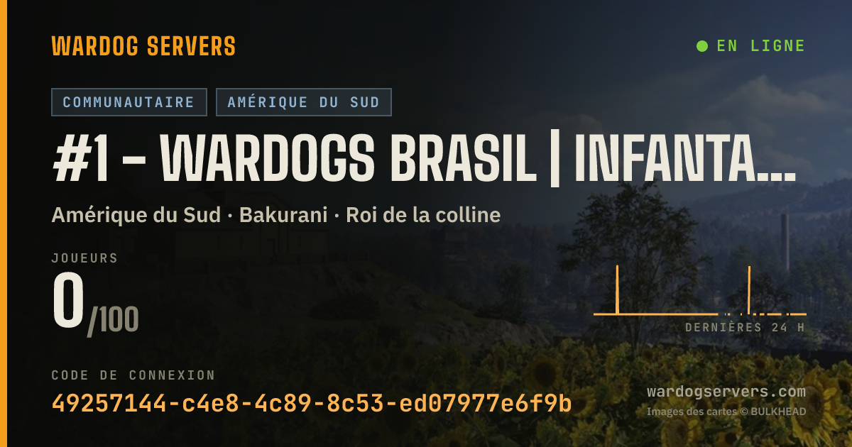 Bannière d’état en direct de #1 - WARDOGS BRASIL | INFANTARIA | discord.gg/wardogsbrasil