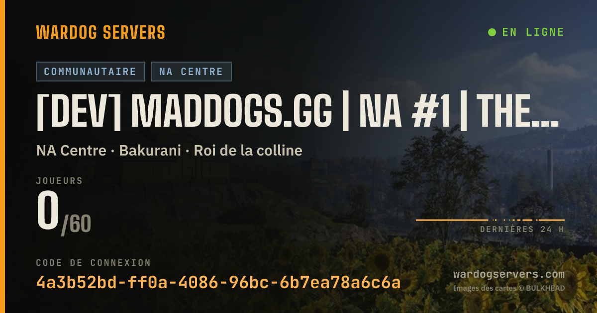 Bannière d’état en direct de [DEV] MADDOGS.GG | NA #1 | THE HOUSE ALWAYS WINS.